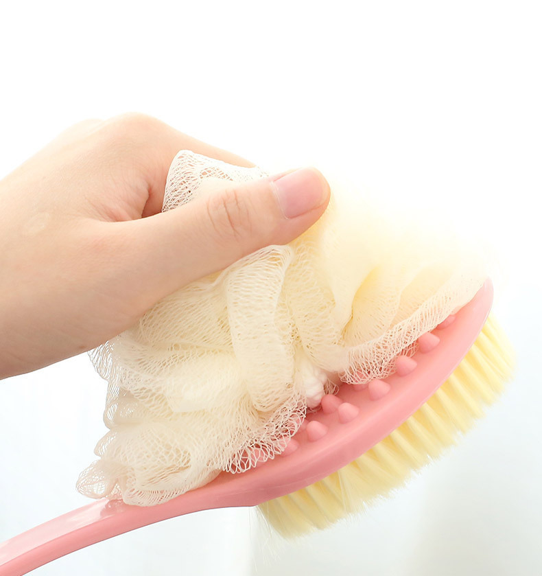 Bath massage brush, bathing wonder, soft-bristled back scrubbing two-in-one, bath ball brush, double-sided bath flower bathing brush pic 7