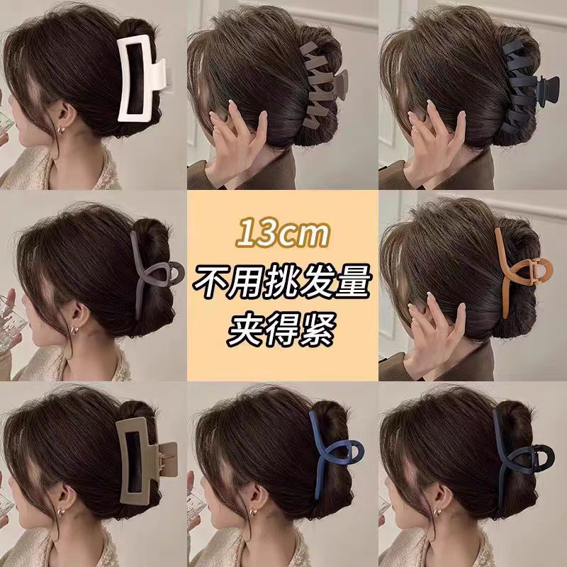 发夹女2024年新款超大号抓夹后脑勺盘发鲨鱼夹发量多发卡夹子头详情2