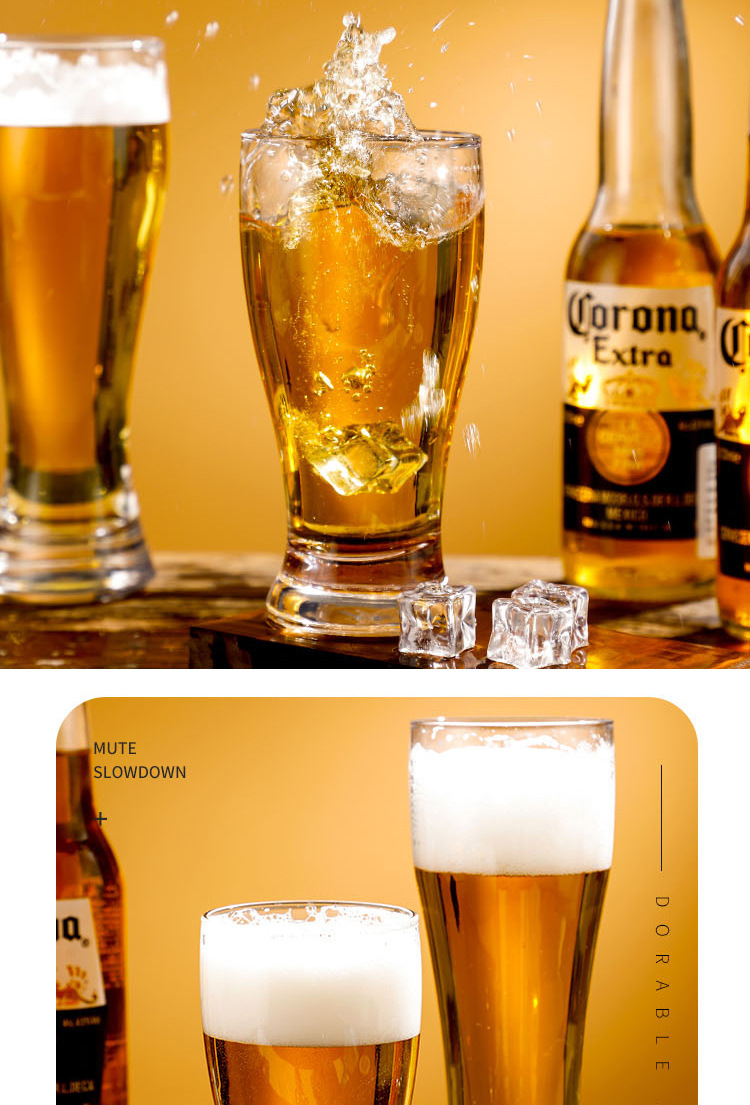Craft beer glass, draft beer glass, household creative and personalized large draft beer wheat glass, bar special glass pic 6