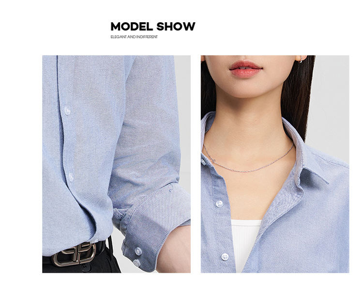 牛津纺全棉衬衫男士长袖免烫抗皱酵素水洗商务休闲女式白衬衣工装详情26