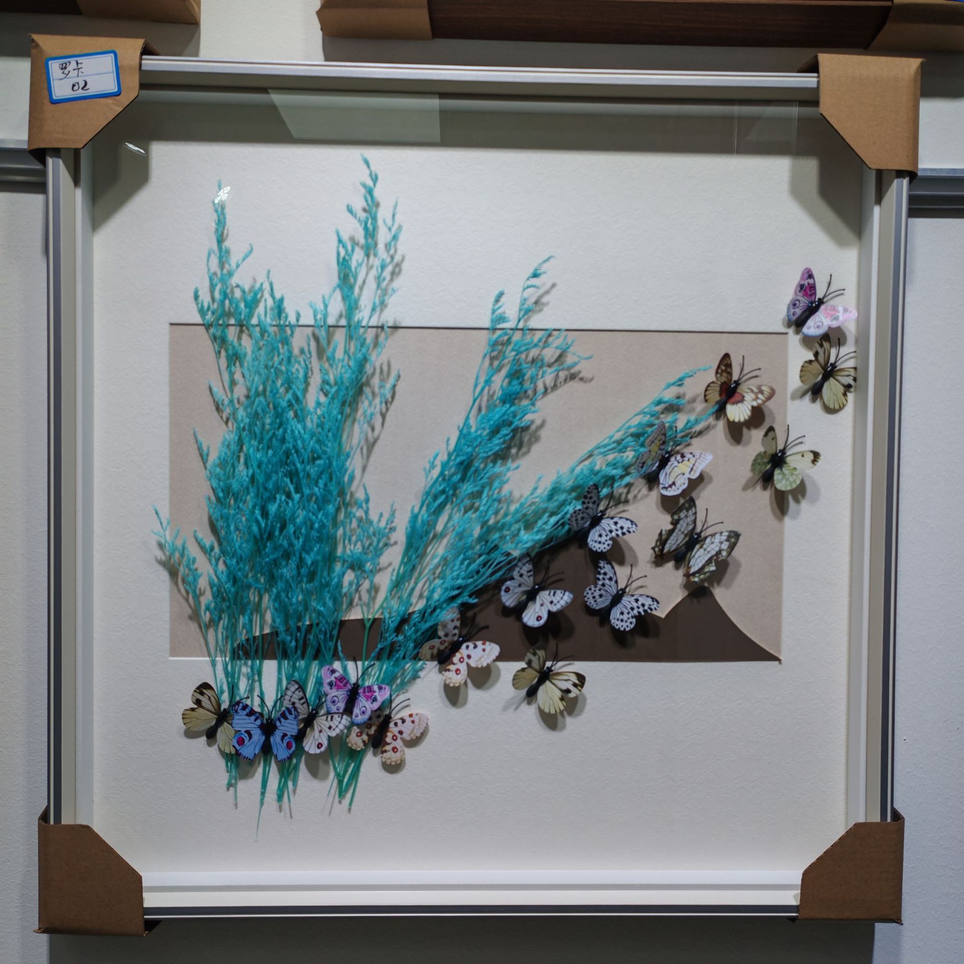永生干花草新款装现代装饰画客厅餐厅卧室公寓宾馆壁饰 尺寸50*50详情3
