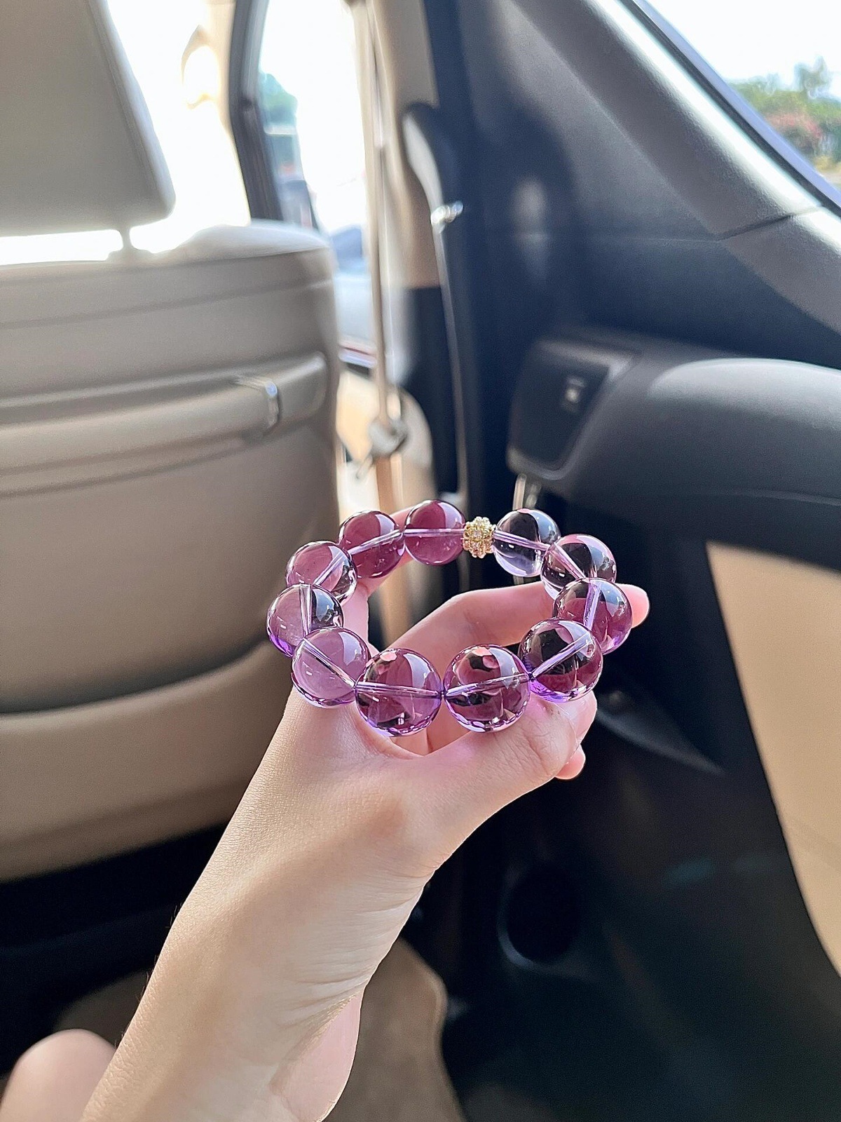 毕业收藏级全净体天然巴西紫水晶手链女高品质冰透梦幻紫水晶手饰详情1