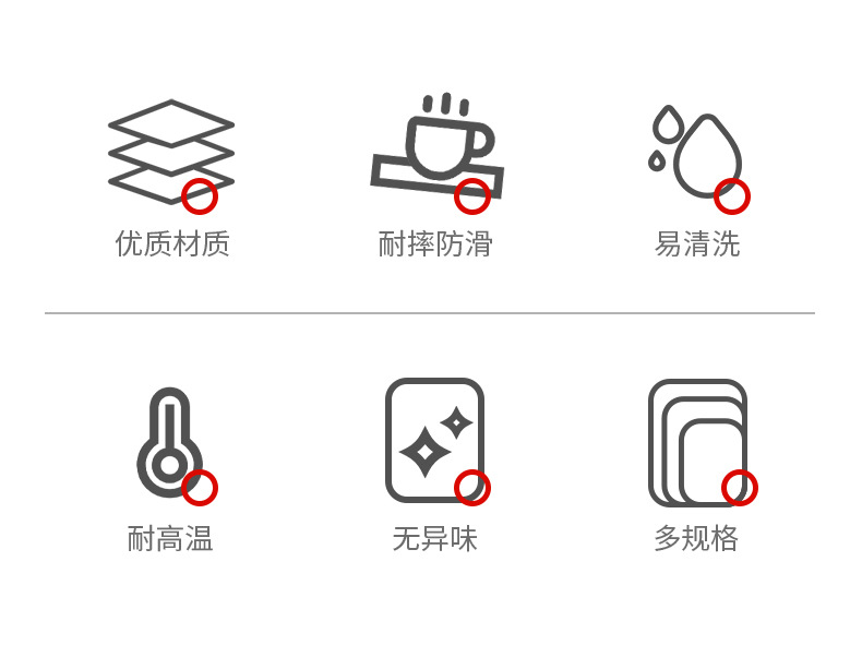 Anti-slip tempered tray, PP plastic tray, rectangular commercial hotel serving plate, awarding and loading plate pic 2
