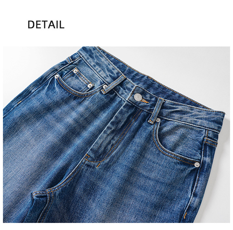 High-end, loose, non-leg-hugging, slightly flared jeans for women 2026 spring, high-waisted flared pants for women, narrow wide-leg pants pic 17