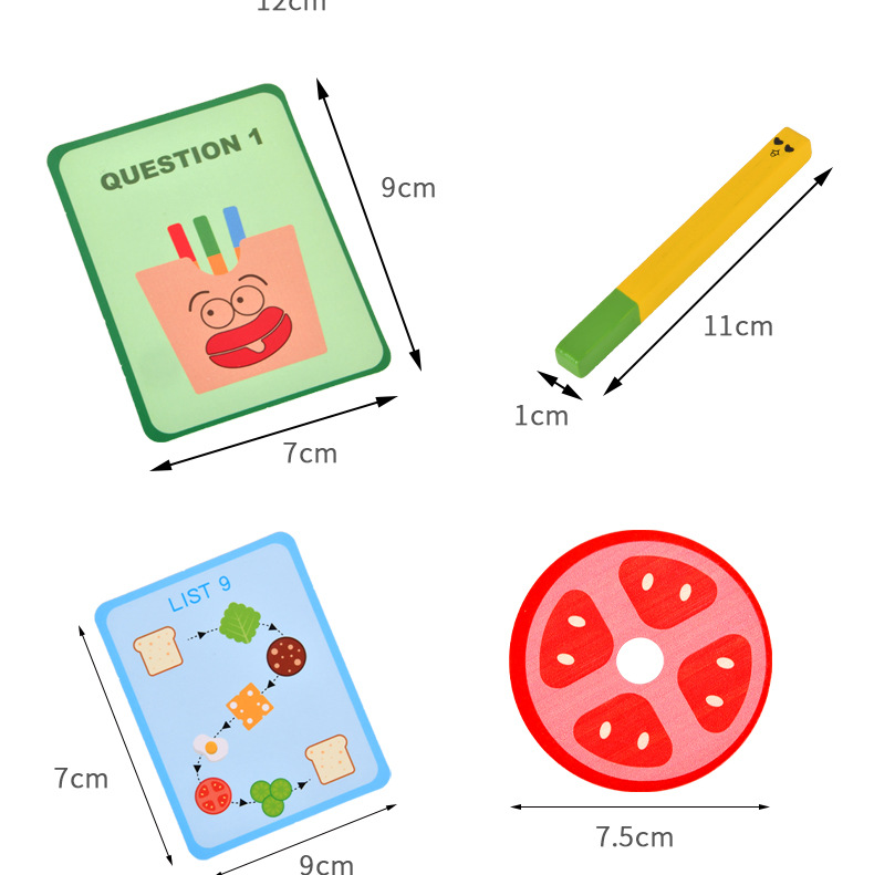 儿童仿真木制过家家汉堡薯条三明治套柱配对益智食物切切拼装玩具详情31