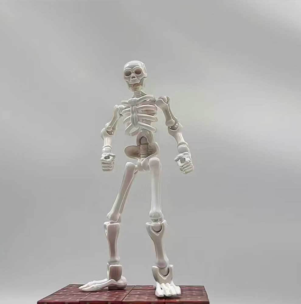 3D多关节可动骨节人偶人型骨架骷髅人模型DIY拼装积木人玩具挂件详情7