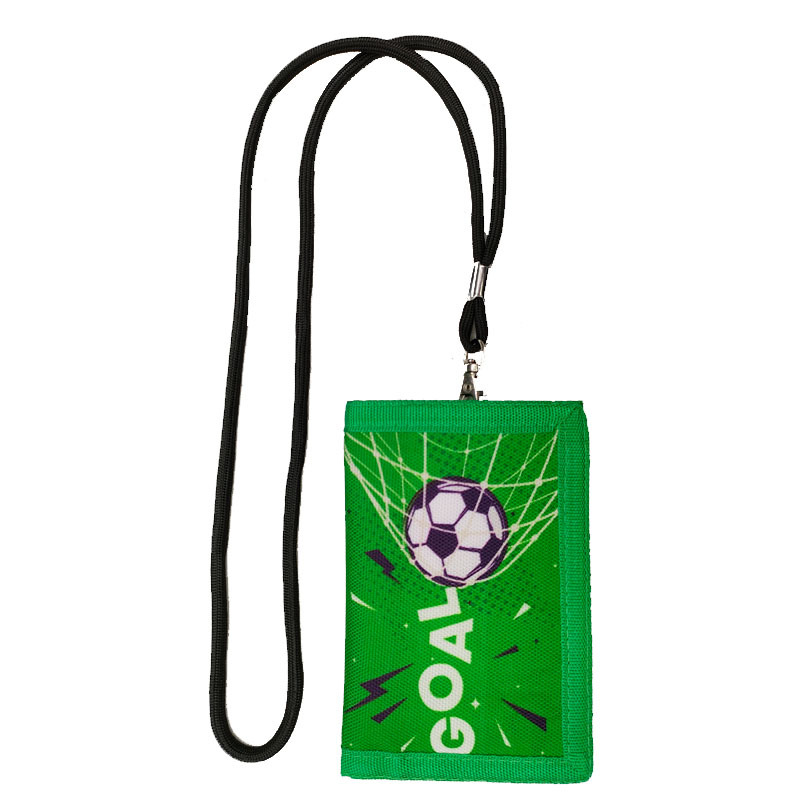 跨境挂绳学生儿童钱包 动漫卡通独角兽钱夹 超轻薄款礼品折叠足球证件卡套详情2