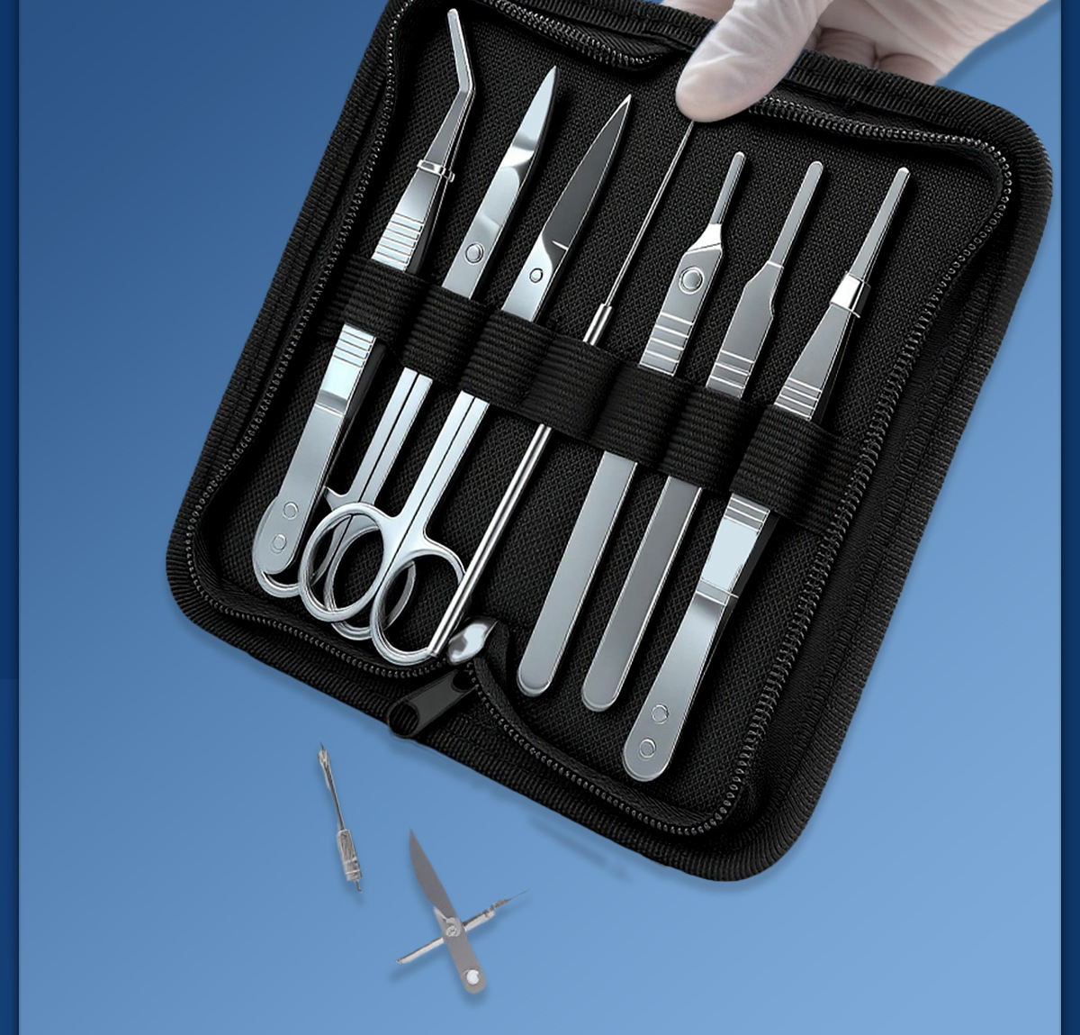 7-piece set of biological dissecters, stainless steel insect specimen dissection needles, medical and biological laboratory supplies pic 10