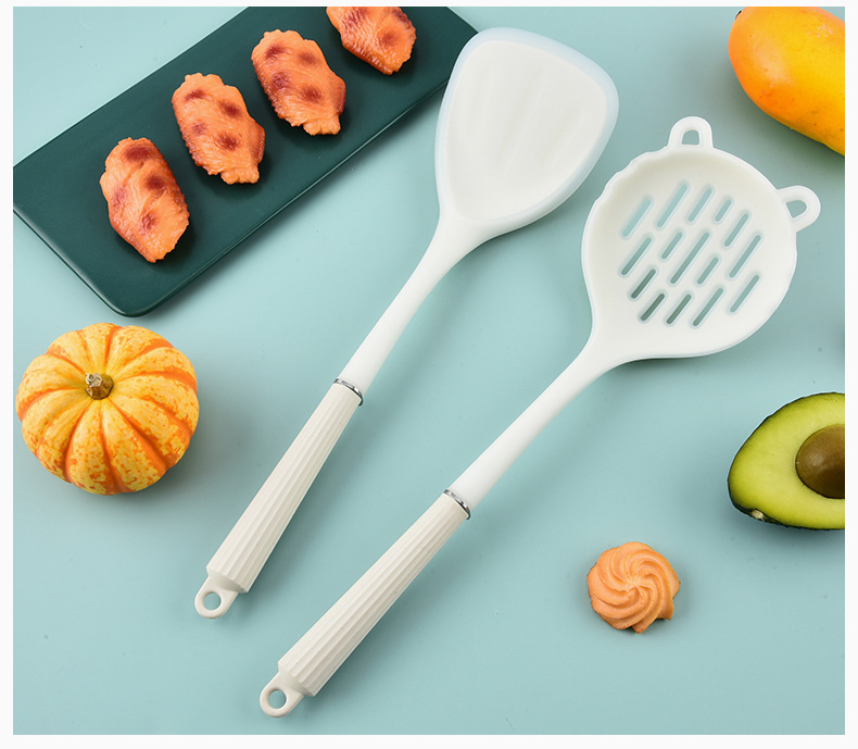 Silicone spatula and soup spoon 8-piece set, non-stick silicone spatula, high-temperature resistant silicone kitchenware set in stock for wholesale pic 18