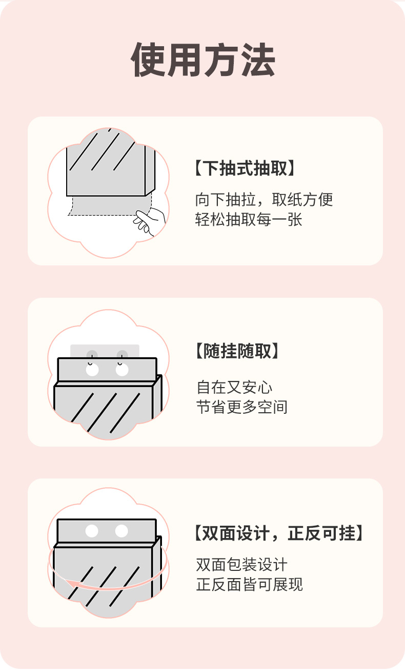 漫花抽纸悬挂式10提装整箱家用纸巾批发饭店大包餐巾纸厕用卫生纸详情15