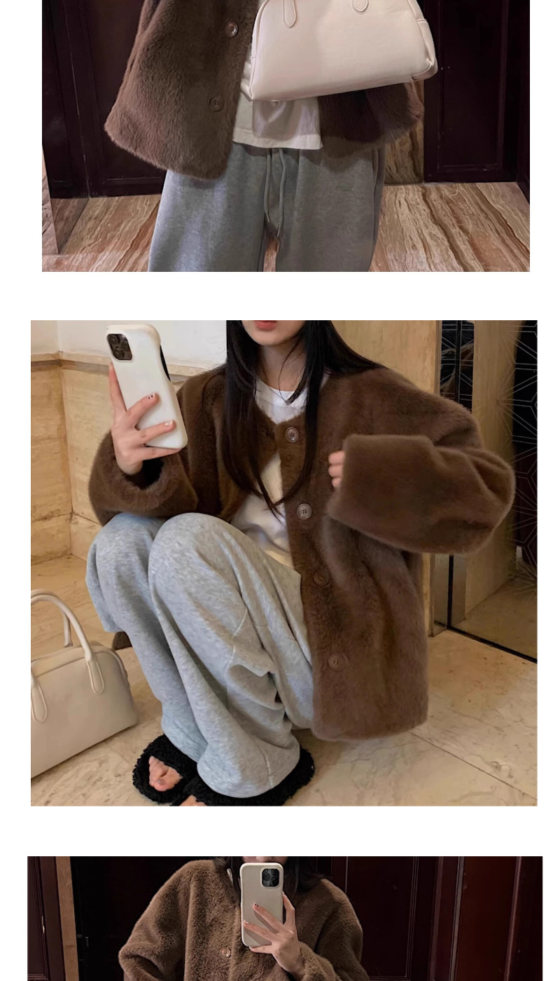 秋冬短款貂仿皮草外套女2025小个子丹麦气质新款名媛海宁貂皮大衣详情6