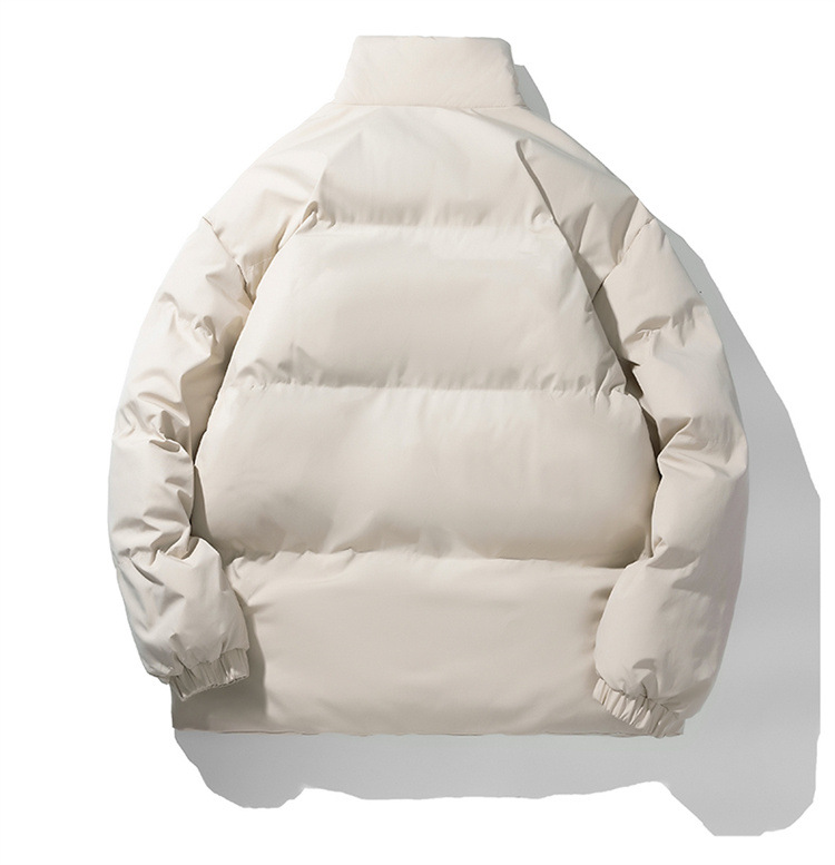 新款羽绒棉服男士外套冬季棉衣加厚潮牌大码立领宽松纯色情侣棉袄详情10