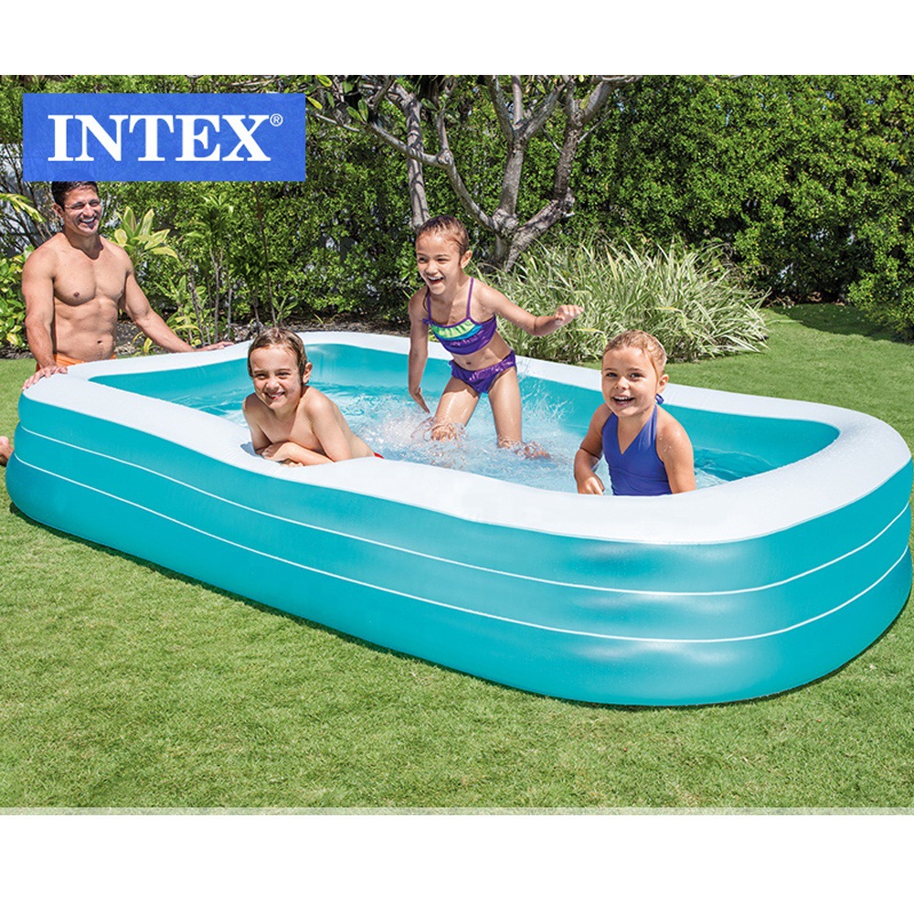 INTEX58484小型家庭泳池 家庭亲子充气户外花园草坪游泳池 戏水池 高端环保加厚 充气三环水池详情8