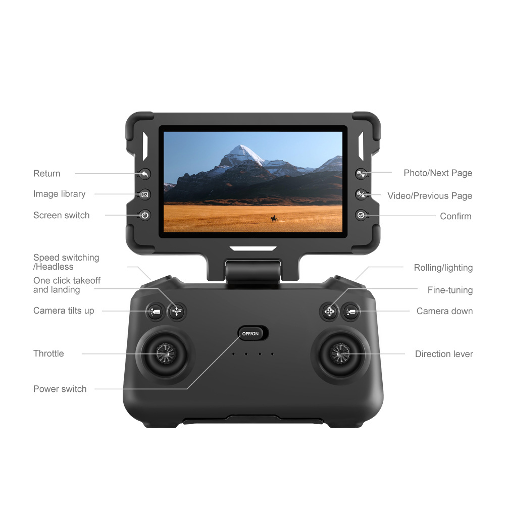 Cross-border M8 brushless drone with screen control, aerial photography, folding aircraft, optical flow dual camera remote control aircraft pic 52
