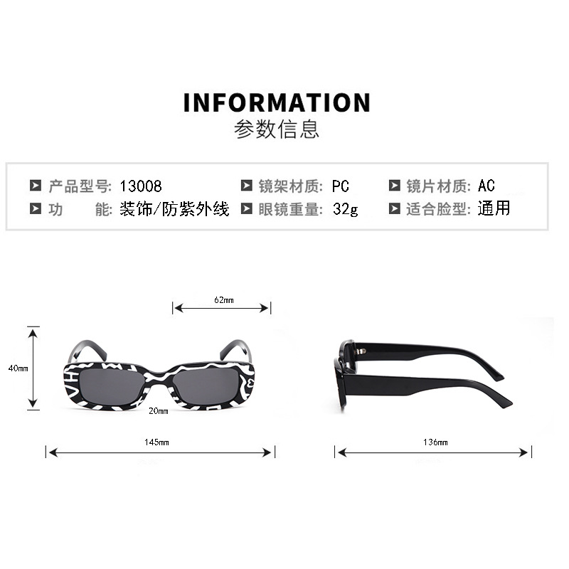 2022 New trendy square small-frame sunglasses for women and beach sunglasses for men, cross-border sales, wholesale of fashionable sunglasses pic 3