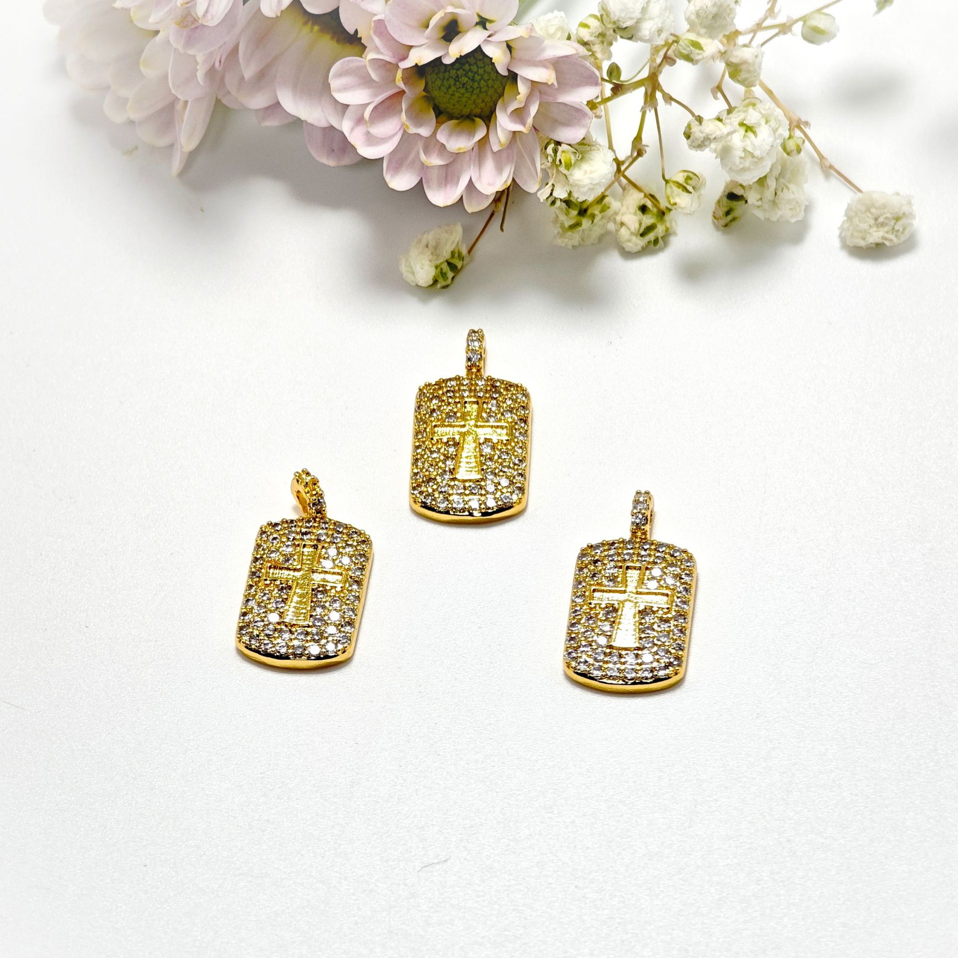 韩国镶钻十字架爱心项链小众设计金属冷淡风锁骨链毛衣链个性气质详情14