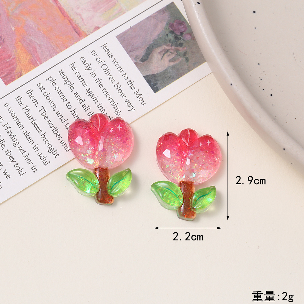 Luminous flash high-transparency sequin cut surface gradient color butterfly epoxy resin AB glue accessories diy jewelry accessories handmade hair accessory materials pic 7