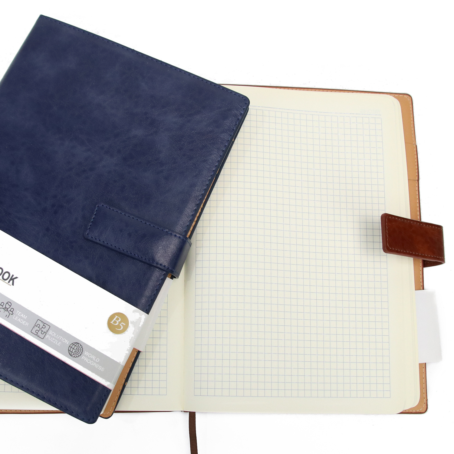 Yalong Cross-border Classic Hardcover Office Supplies B5 Black Leather hardcover high-quality student notebook pic 3