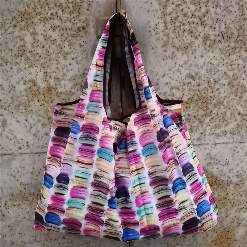 超大号卡通日本折叠环保购物袋防水尼龙买菜包收纳包米奇头手提袋详情12