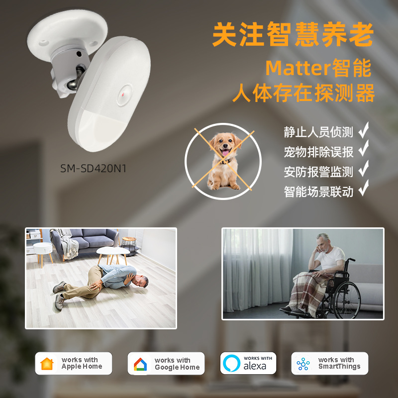 涂鸦智能家居传感器门磁烟雾燃气温湿度水浸报警器智能人体感应器详情7