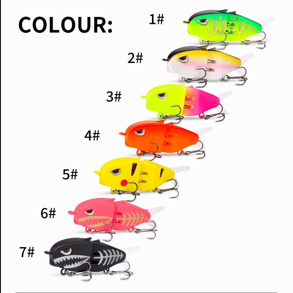 Cross-border lure bait, micro-pencil bait, 60mm double-hook slow-sinking bionic swimming bait, colorful snapper and mandarin fish bait pic 2