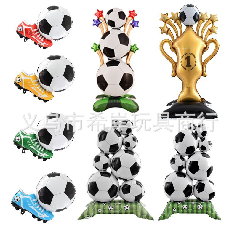 跨境新款2026站立足球奖杯铝膜气球墨西哥世界杯派对装饰布置批发详情1