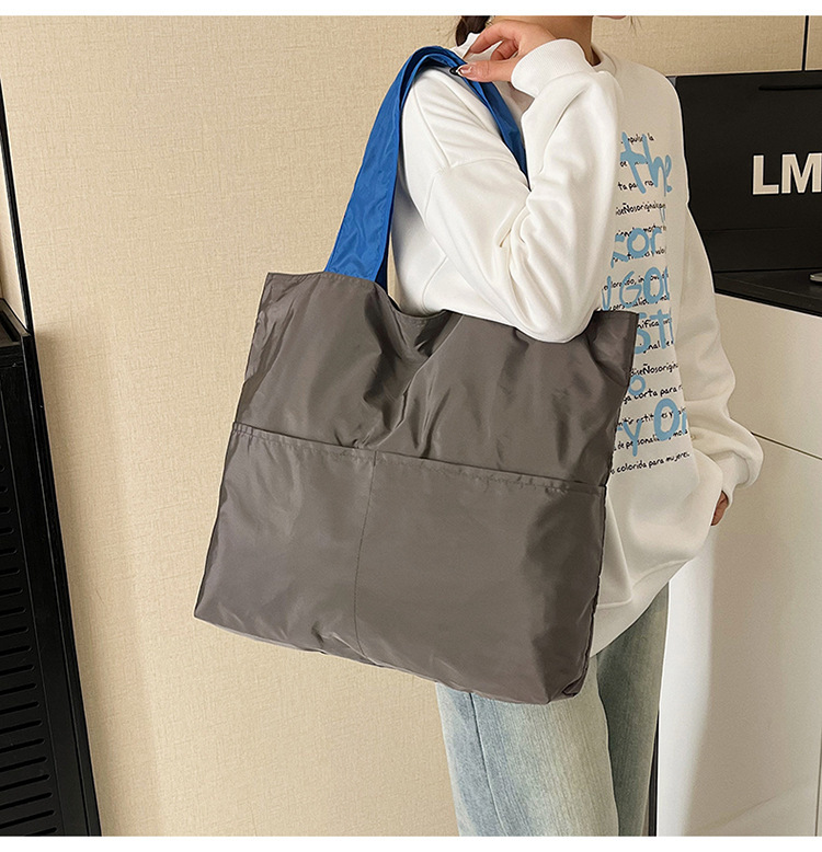 日系云朵包可折叠便携单肩手提收纳袋子大容量拉链超市买菜包防水详情20