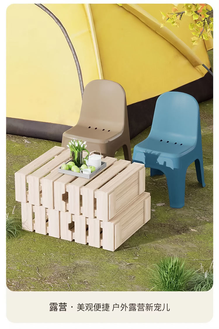 北欧加厚塑料小靠背椅家用换鞋矮凳儿童靠背椅成人茶几矮凳子防滑详情16