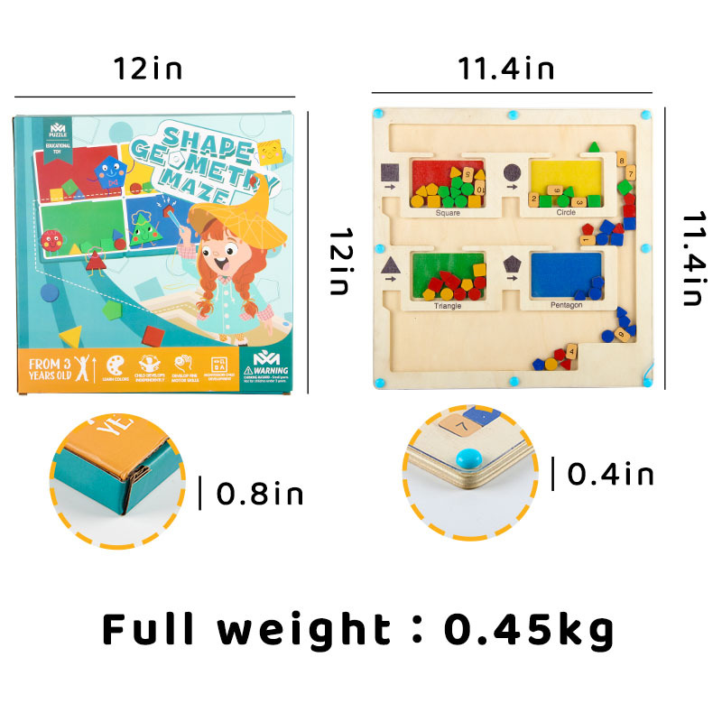 Baby magnetic color classification, positioning, counting board, pen movement maze, math enlightenment, cognitive matching, wooden toys pic 80