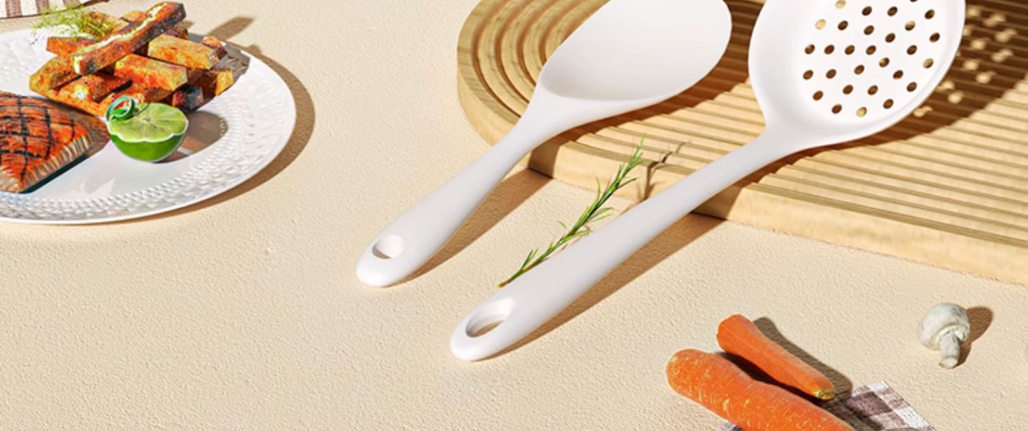 Food-grade silicone spatula, non-stick spatula, special household cooking spatula, soup spoon spatula, high-temperature resistant kitchenware set pic 2