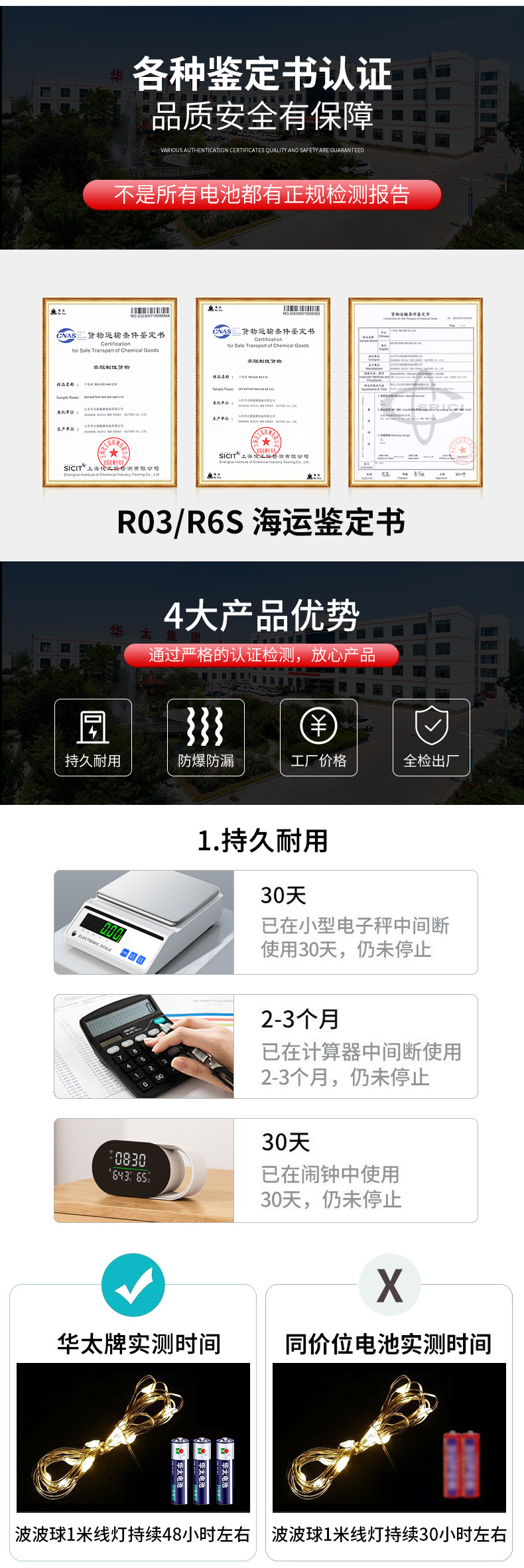 Wholesale of Huatai alkaline No. 5 batteries, toy remote controls, hotel door locks, No. 5 and No. 7 dry batteries pic 3