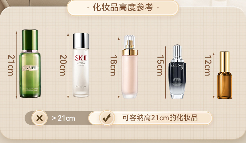 轻奢化妆品收纳盒高级感大容量防尘口红面膜护肤品收纳展示架手提详情11