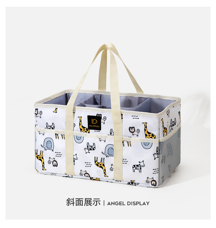 New large-capacity mommy bag, portable and storable baby bag, multi-functional layered baby bag wholesale pic 16