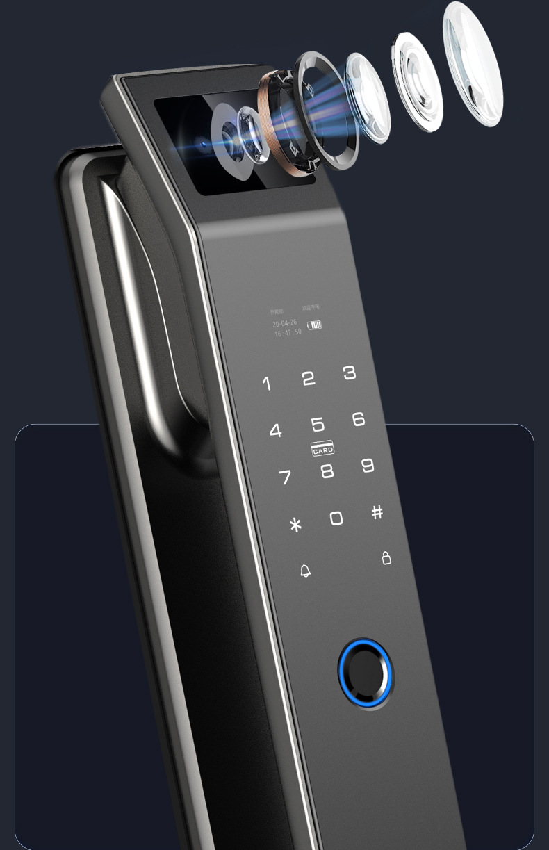 Fully automatic fingerprint lock, facial recognition smart door lock, entrance door, household security door, smart lock source factory pic 8