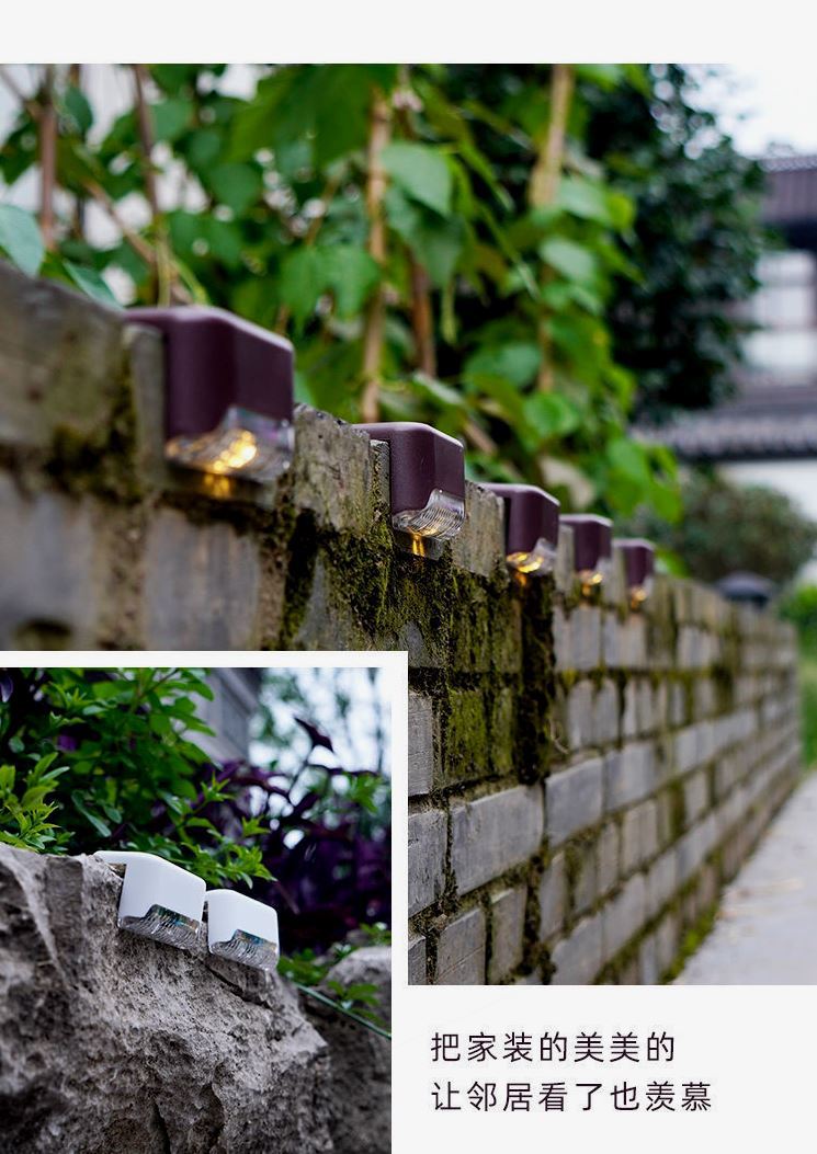 Solar garden lights, decorative lighting fixtures, staircase, household outdoor yard steps, wall lamps, waterproof outdoor sensor lights pic 9