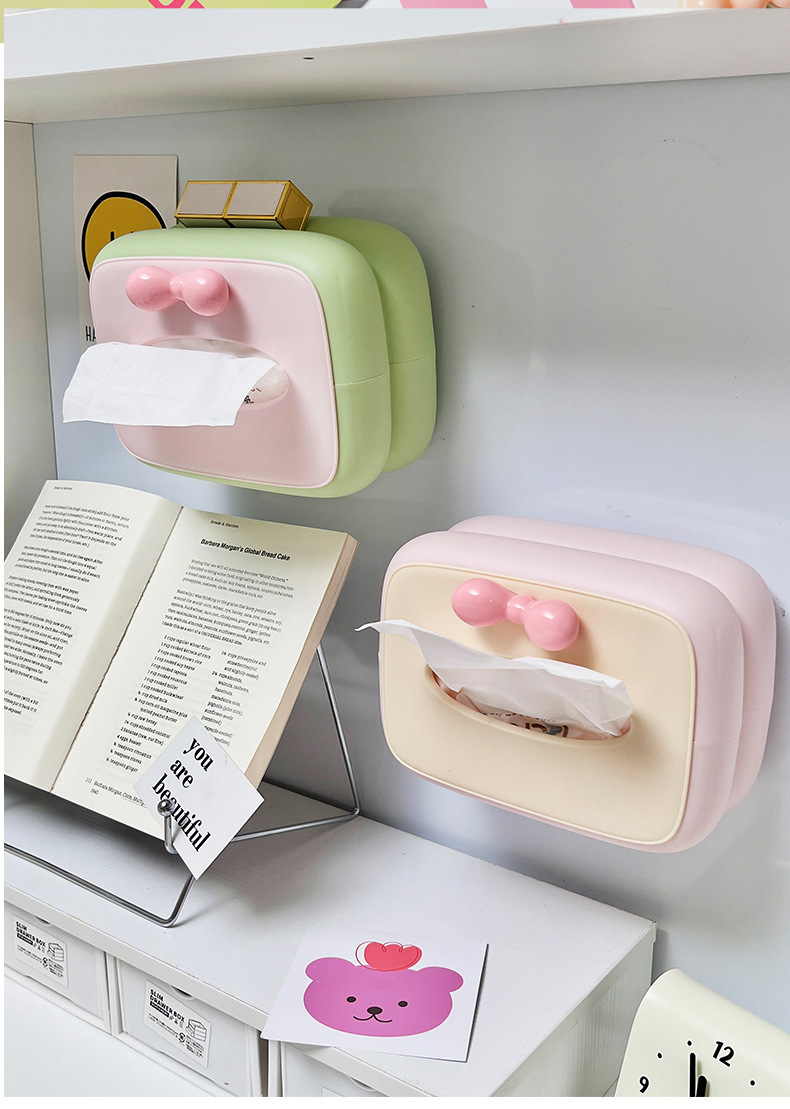 Creative and high-end dopamine tissue box, living room napkin box, desktop coffee table storage, cute tissue box pic 15
