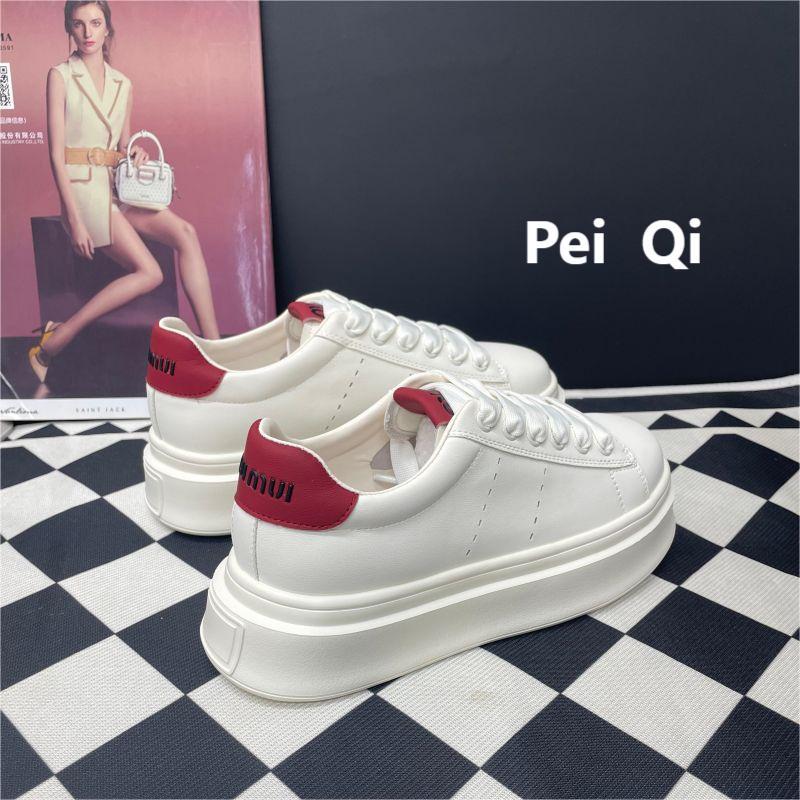 发泡底真皮小白鞋女2024春秋新款简约百搭厚底板鞋休闲学院风女鞋详情15