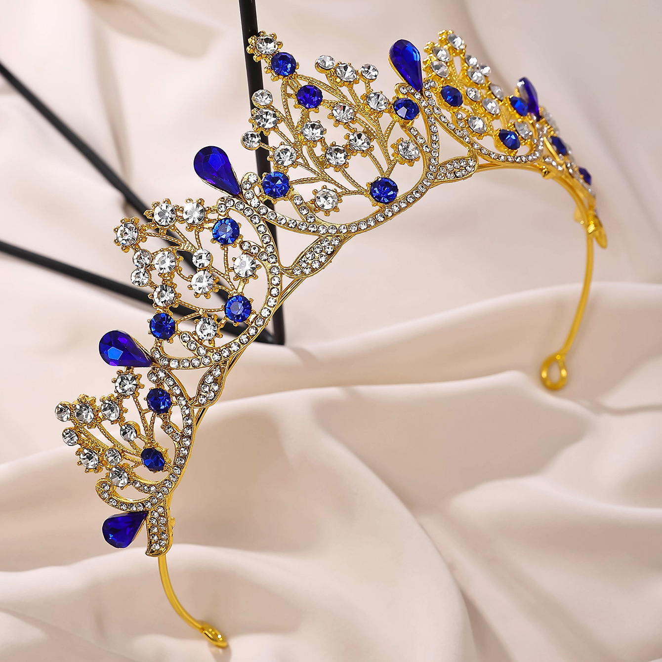 皇冠婚礼发箍新 娘头饰水钻头箍饰品 锌合金凤冠婚庆走秀新娘皇冠详情15