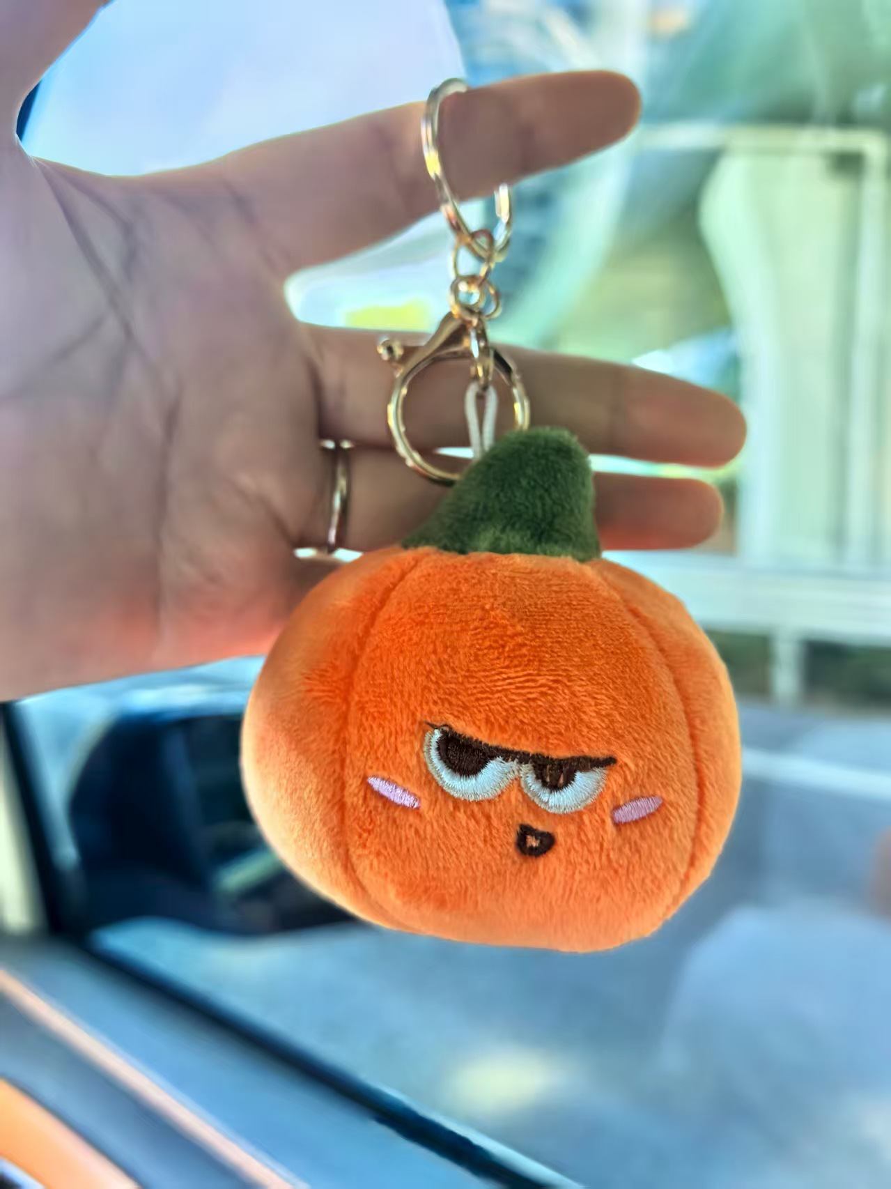 Halloween pumpkin keychain, schoolbag pendant, cute plush little ghost, backpack hanging decoration, claw machine wholesale pic 2
