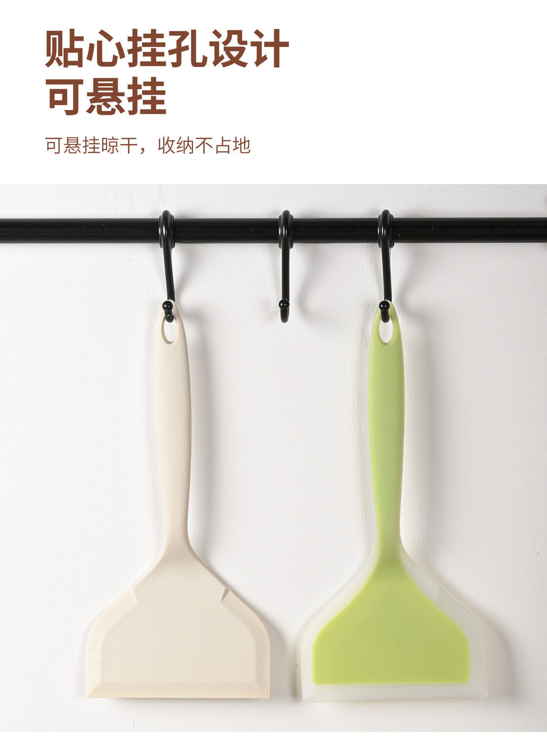 全白防烫硅胶肉子烧铲不粘锅硅胶炒菜铲子家用煎饼烙饼耐高温厨具详情9