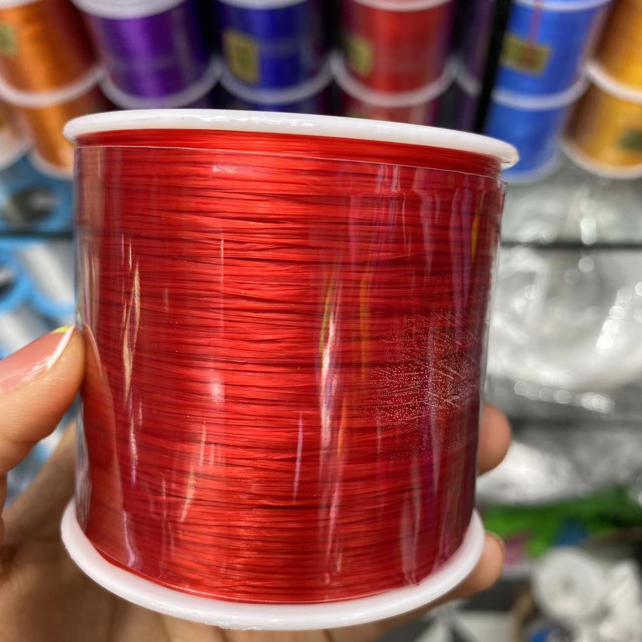 500米diy佛珠水晶串珠大卷韩国造扁形水晶线松紧线弹力线绳批发详情21