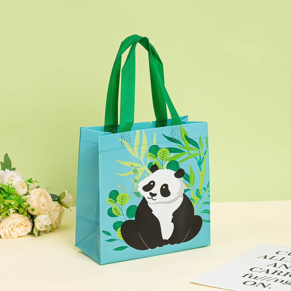 现货批发儿童便携购物袋 可爱卡通覆膜防水无纺布手提袋 伴手礼品袋无纺布袋详情20