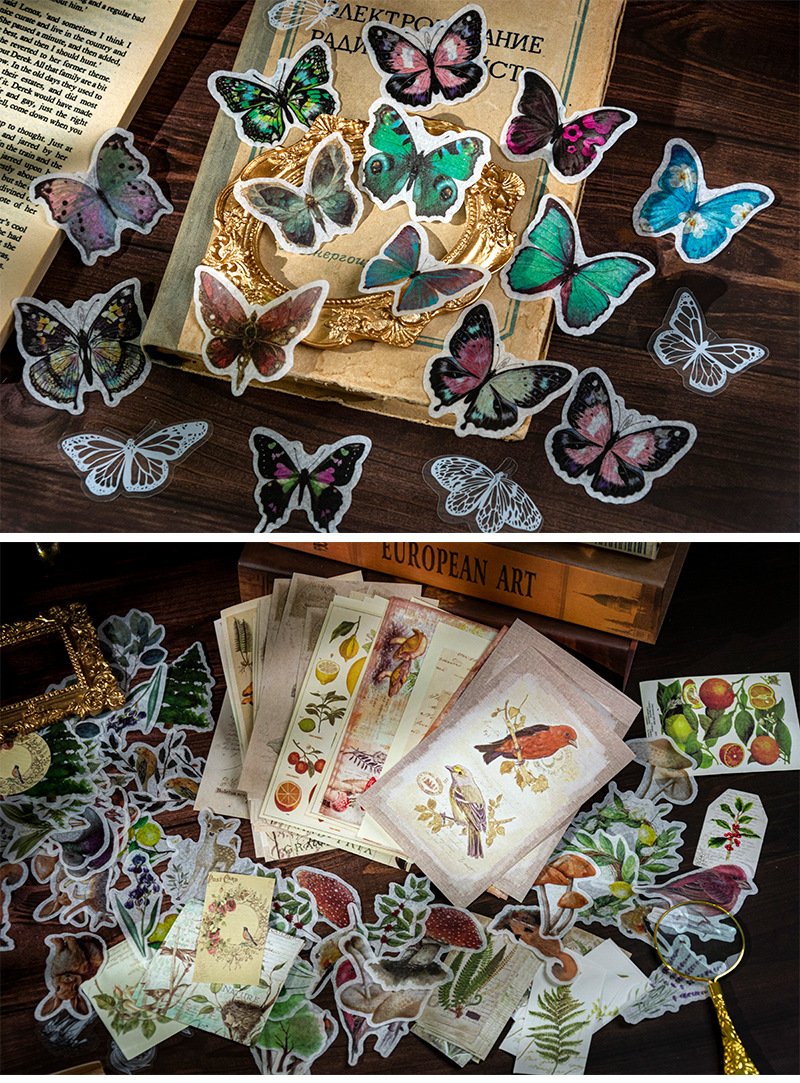 Xinqi New 260 Long Night Comfort Series Sticker Pack Retro and Nostalgic DIY Diary Water Cup Decoration Material Pack pic 12