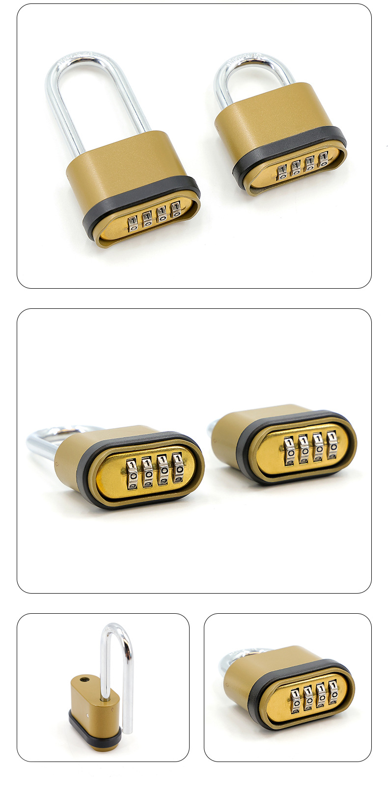 锌合金密码挂锁厂家防盗锁家用大门宿舍箱子防水防锈挂锁底开锁具详情7