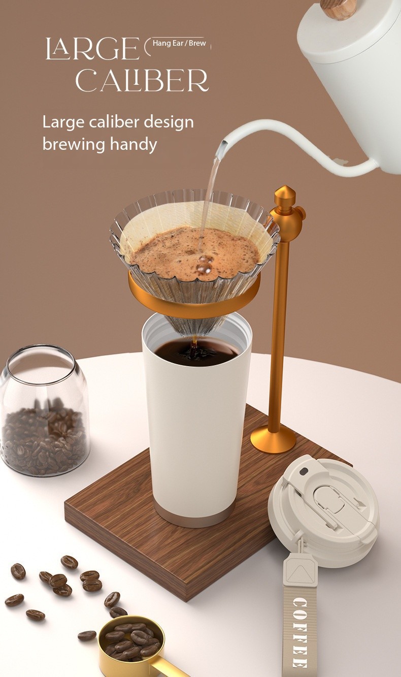 The new Lily of the Bell high appearance level insulated cup, seamless inner liner, double-drinking coffee cup, 316 stainless steel ceramic inner liner, water cup pic 27