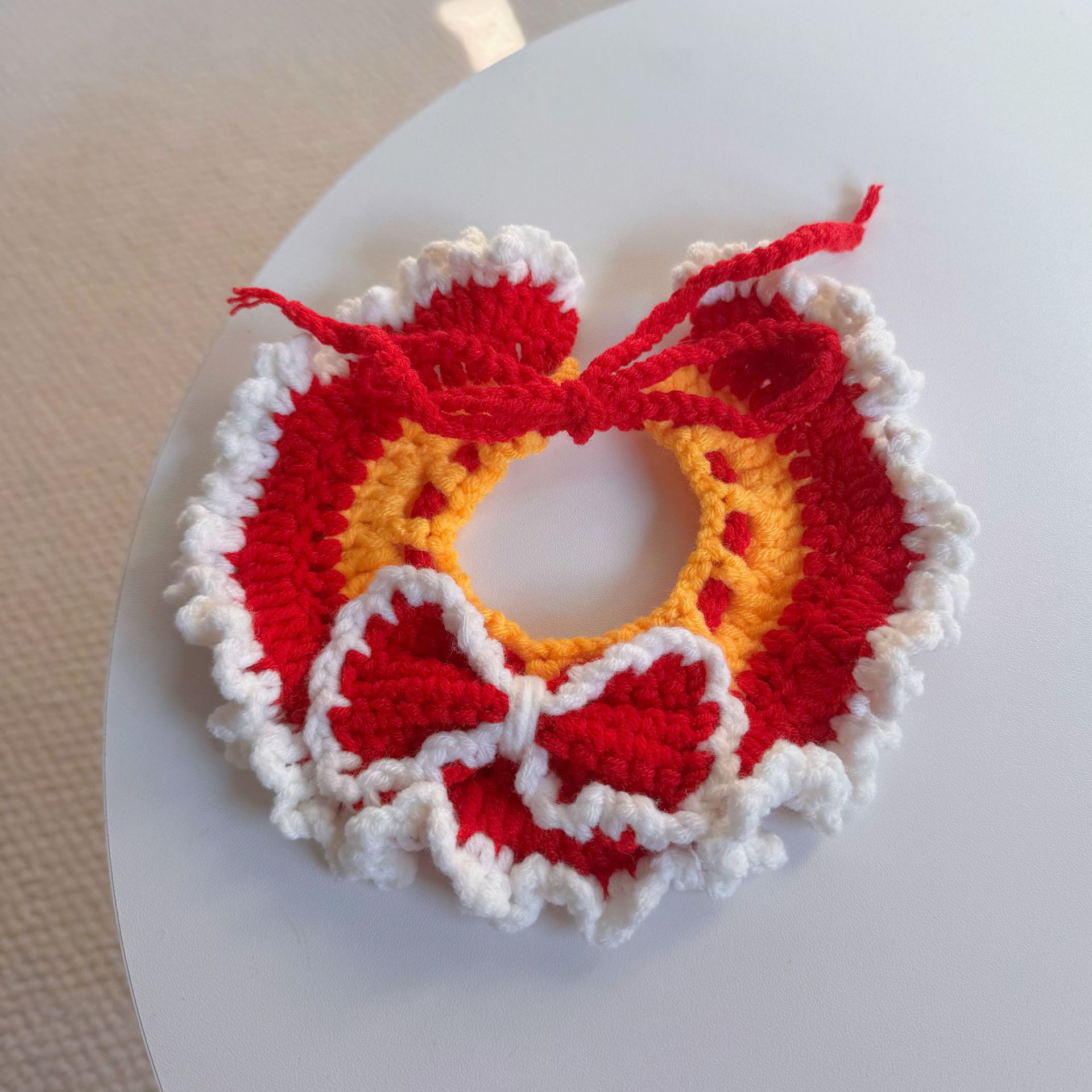 Pet hand-woven necklaces, cute cat knitted necklaces, kitten neck rings, small dog neck decorations pic 42