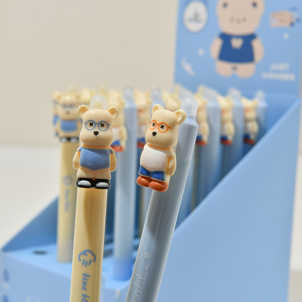 Chenxi Glasses Bear is so good. It can be erased by pressing. The gel pen has a soft grip and a crystal blue pen core. It has a high appearance level. The practice pen is ST smooth pic 7