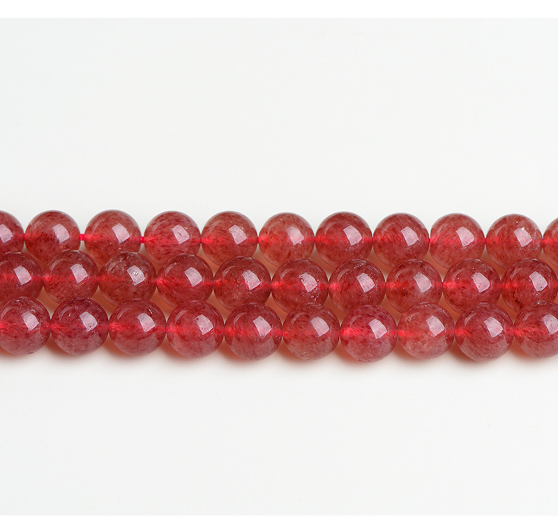 Jiuya Crystal Natural Strawberry Crystal loose Beads Round Beads semi-finished DIY jewelry accessories Factory Direct Sales pic 28