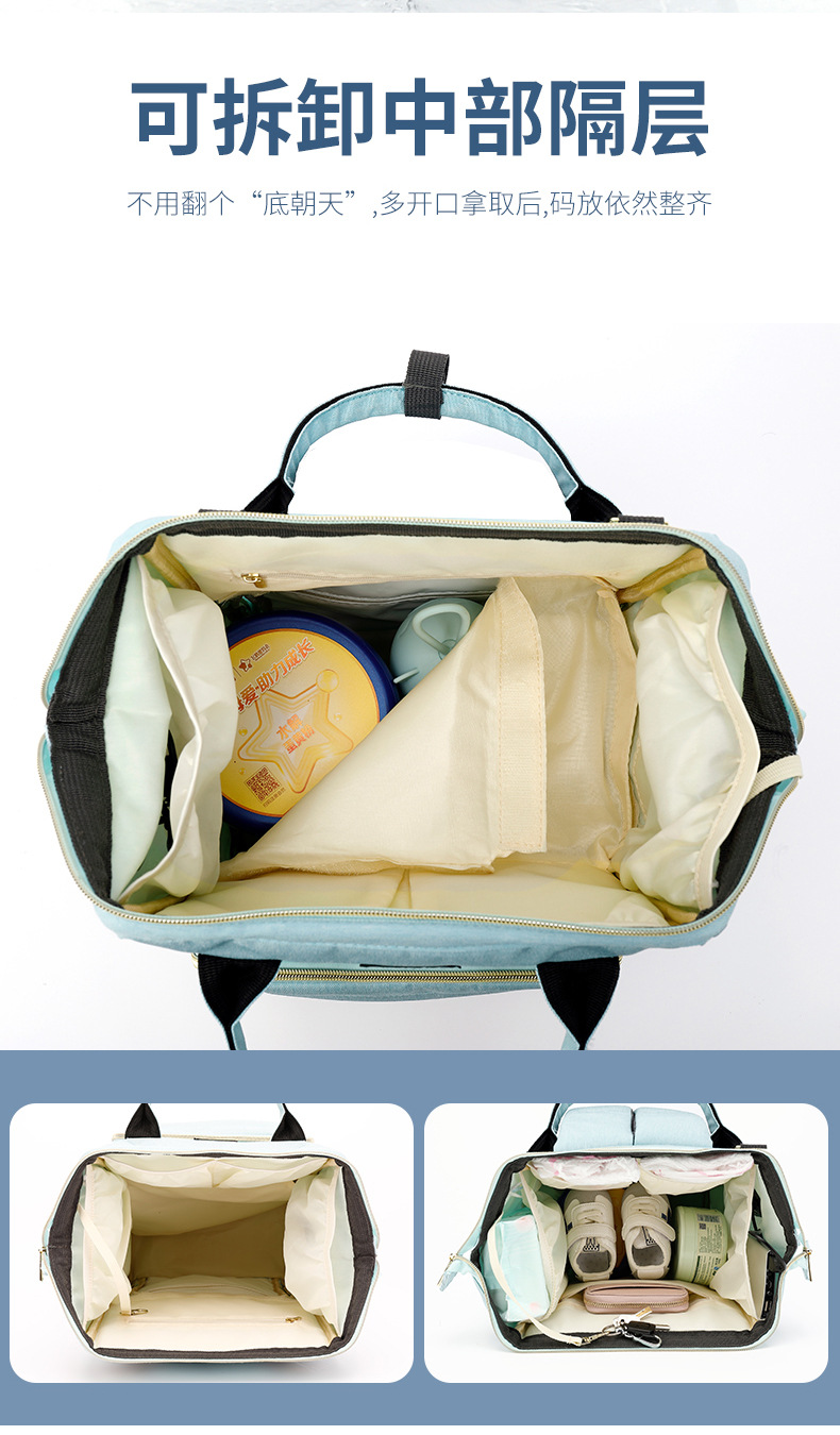 媽咪包定制雙肩背包手提袋大容量多功能防水母嬰包訂制usb媽媽包詳情33