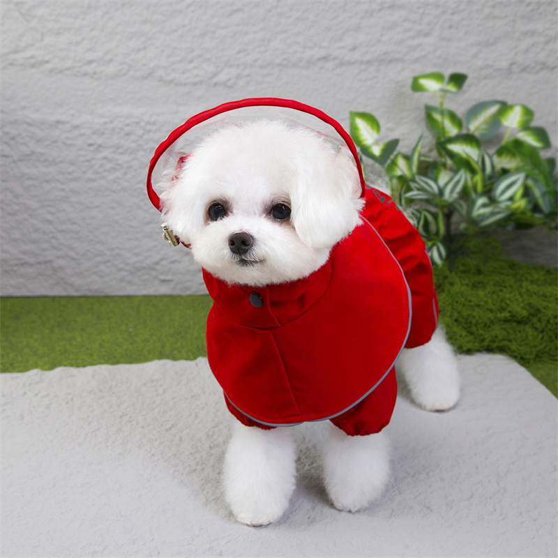 宠物秋冬可拆卸雨衣 狗狗新款防水保暖外套 中小型犬防风外出服实详情9